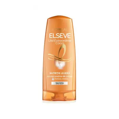 Après-shampooing pour cheveux normaux à secs Huile de coco extraordinaire, 200 ml, Elseve