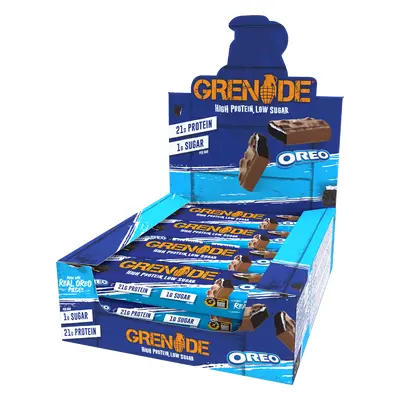 Grenade High Protein, Low Sugar Bar Oreo, barre protéinée aromatisée au biscuit Oreo, 60 g