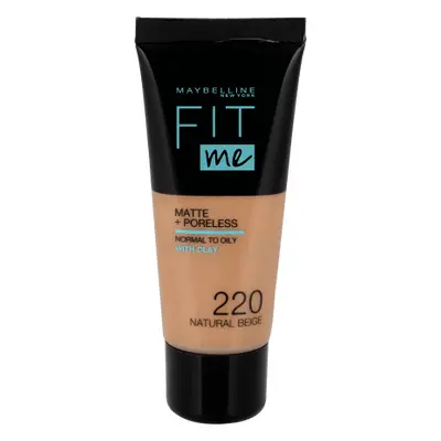 Maybelline New York Fond de teint Fit Me Matte & Poreless 220 Natural Beige, 30 ml