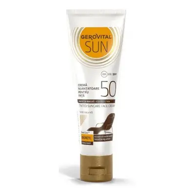 Gerovital Crème solaire teintante pour le visage SPF 50, 50ml