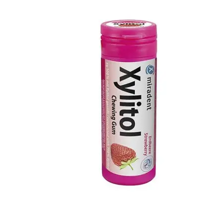 Chewing-gum pour enfants Miradent avec Xylitol, 30 pièces, fraise, Hager