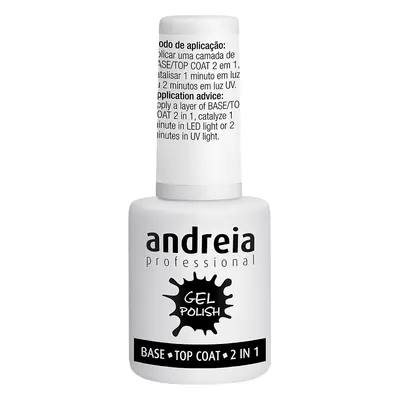 Top Coat 2 en 1 base pour vernis gel, 10.5 ml, Andreia