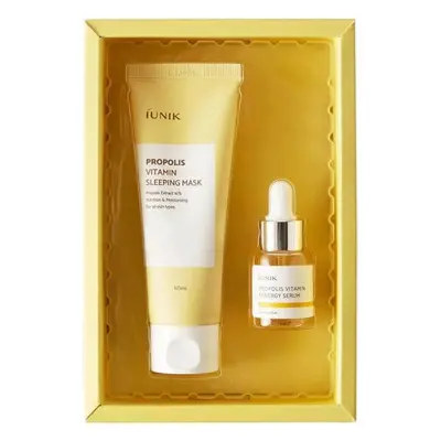 Set masque visage, 60 ml + sérum visage 15 ml, Skincare Propolis Edition, Iunik