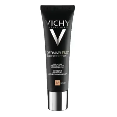 Vichy DermaBlend Fond de teint correcteur nivelant 16h 3D Correction, teinte 45 Gold, 30 ml