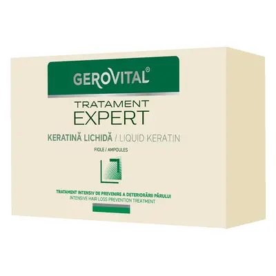 Gerovital Keratin Liquid Expert Treatment, 10 ampoules x 10 ml, Farmec