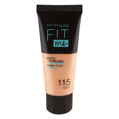 Maybelline New York Fond de teint Fit Me Matte & Poreless 115 Ivory, 30 ml