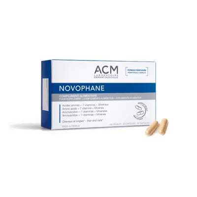 Capsules Novophane pour cheveux et ongles, 60 pièces, ACM