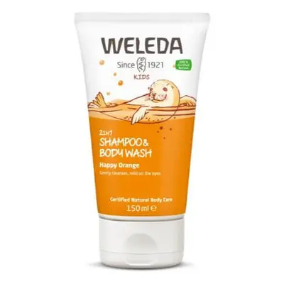 Gel douche et shampooing 2 en 1 pour enfants, orange, 150 ml, Weleda