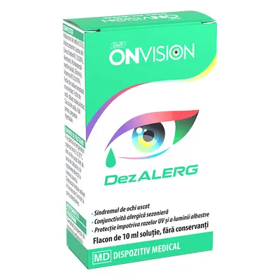 Solution ophtalmique pour la sécheresse oculaire Onvision Dezalerg, 10 ml, Sun Wave Pharma