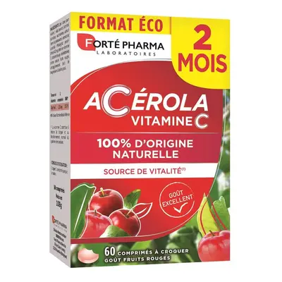 Acérola Vitamine C, 60 comprimés à croquer, Forte Pharma