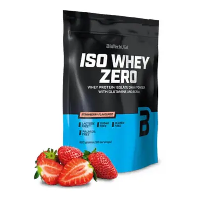 Iso Whey Zero poudre de protéines aromatisée à la fraise, 500 g, BioTech USA