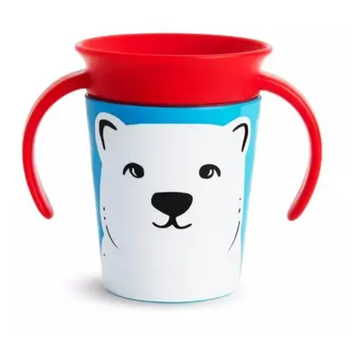 Tasse d'apprentissage Miracle 360 Wildlove avec poignées, +6 mois, Polar Bear, 177 ml, Munchkin