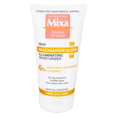 Mixa Crème Hydratante Illuminante au Niacinamide, Vitamine C et Squalane, 50 ml