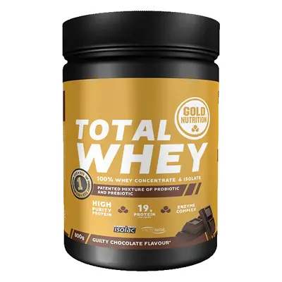 Total Whey Protéine en poudre aromatisée au chocolat, 800 g, Gold Nutrition