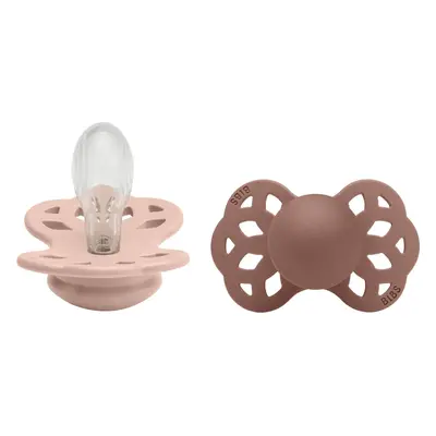 Bavoirs Sucettes symétriques en silicone, taille 2, Blush / Woodchuck 2 pcs