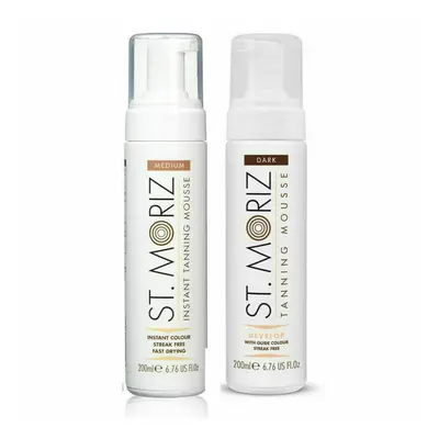 Set de 2 mousses autobronzantes professionnelles St Moriz Instant Tanning Mousse