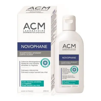 Shampooing apaisant pour cuir chevelu sensible ou irrité Novophane, 200 ml, Acm