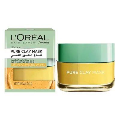 Masque de visage, Loreal, argile pure, extrait de citron, 50 ml