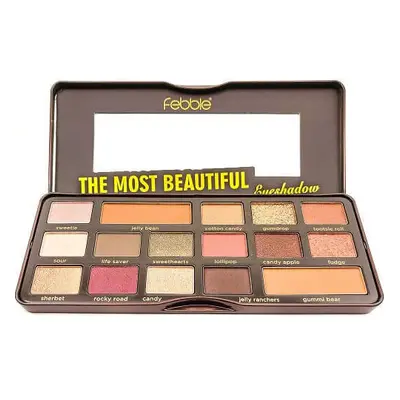 Febble The Most Beautiful Eyeshadow Palette, Febble, The Most Beautiful, 16 nuances, 25 g