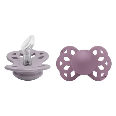 BIBS Infinity Coussinets d'allaitement anatomiques en silicone, taille 1, gris fossile / mauve 2