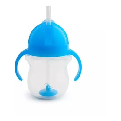 Tasse à paille flexible Any Angle Click Lock avec poignées, +6 mois, bleu, 207 ml, Munchkin