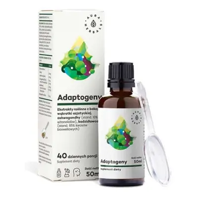 Adaptogènes - extraits de Bacopa, Centella, Ashwagandha et Encens (50 ml) Aura Herbals