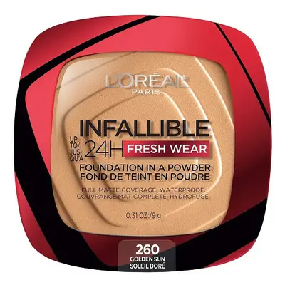 Poudre pour le visage, Loreal, Infallible 24H Fresh Wear, Fond de teint en poudre, 260 Golden Su