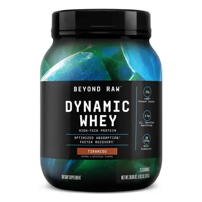 Beyond Raw Dynamic Whey Tiramisu, Protéine de lactosérum avec saveur de Tiramisu, 875 g, Gnc