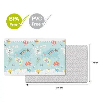 Tapis de jeu réversible - Little Traveller 0m+ 1×1 pièce, tapis de jeu, 218 x 132 x 1,27 cm