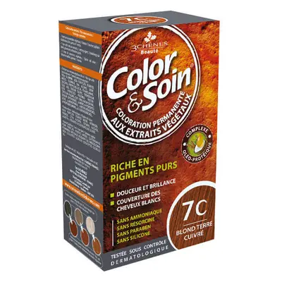 Color&Soin, teinture pour cheveux, 7C, blond foncé cuivré, 135 ml