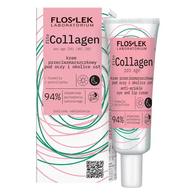 Flos-lek FitoCollagen pro age, crème anti-rides pour les yeux et la bouche, 30 ml