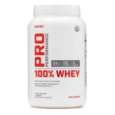 Gnc Pro Performance 100% Whey, Protéine de lactosérum, Sans Arôme, 840g