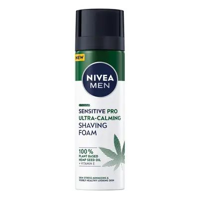 Nivea Men Sensitive Pro, mousse à raser à l'huile de chanvre, ultra calmante, 200 ml