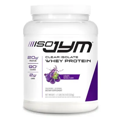 Jym Iso Jym Clear Isolate Whey Protein, Isolat de protéines de lactosérum avec arôme naturel de 