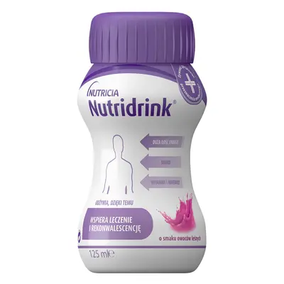 Nutridrink, complément alimentaire, saveur fruits des bois, 4 x 125 ml