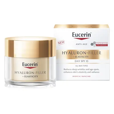 Eucerin Hyaluron Filler + Elasticity, crème de jour anti-rides raffermissante avec Thiamidol, SP