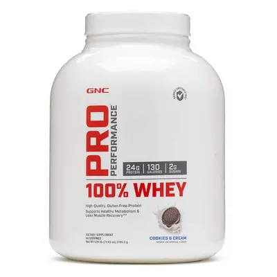 Gnc Pro Performance 100% Whey, Protéines de lactosérum, arôme biscuit et crème, 2195.2g