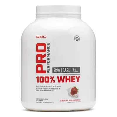 Gnc Pro Performance 100% Whey, Protéines de lactosérum avec arôme de fraise, 2163.20 g