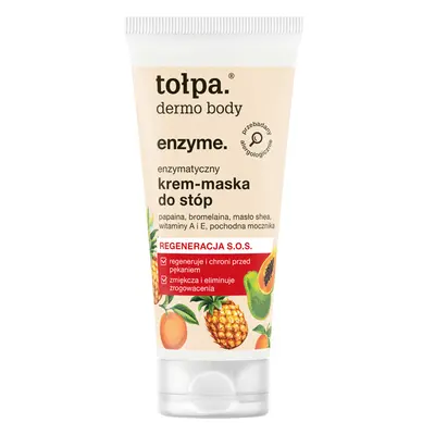 Tolpa dermo body enzyme, masque-crème enzymatique pour les pieds, 60 ml