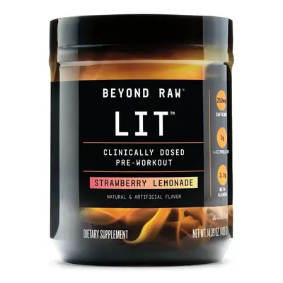 Gnc Beyond Raw Lit, Formule Pre-Workout, Fraise Limonade, 412.5 g