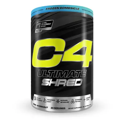 Cellucor C4 Ultimate Shred Pre-workout, Formule de définition avancée avec goût de bombe glacée,