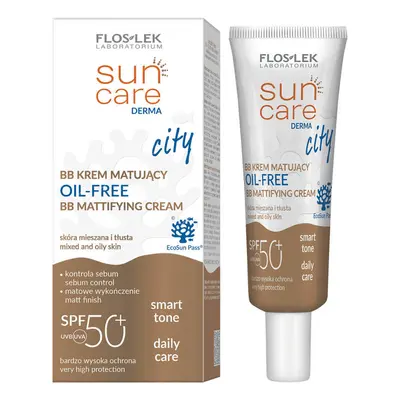 Flos-Lek Sun Care Derma City, BB crème matifiante, SPF 50+, 30 ml