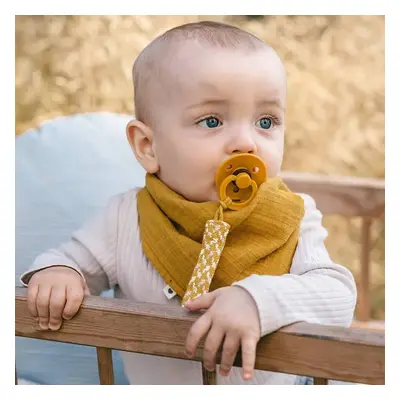 BIBS Bandana en coton bio, moutarde 1×1 pc, bavoir mousseline