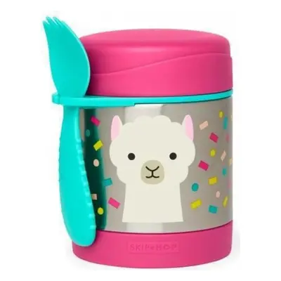 SKIP HOP Thermos alimentaire Zoo avec cuillère et fourchette Lama, 12 m+ 1×325 ml , thermos alim