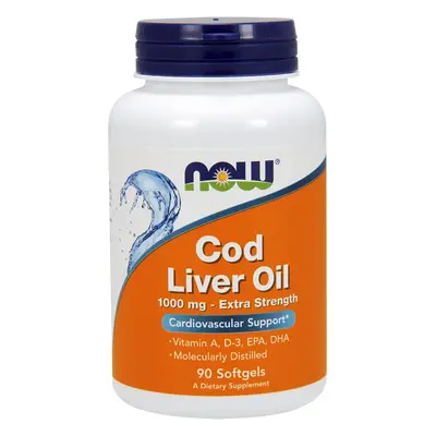 Now Foods Cod Liver Oil, huile de foie de morue, 90 capsules