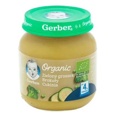 Gerber Organic Lunch, pois verts, brocoli, courgette, après 4 mois, 125 g