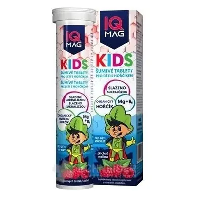 IQ mag Kids Mag Magnésium pour enfants Framboise 1×20 tbl, complément alimentaire