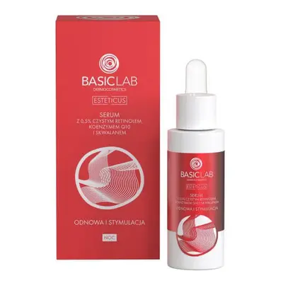 BasicLab Esteticus, émulsion sérum de nuit au rétinol pur 0,5%, renouvellement et stimulation, 3