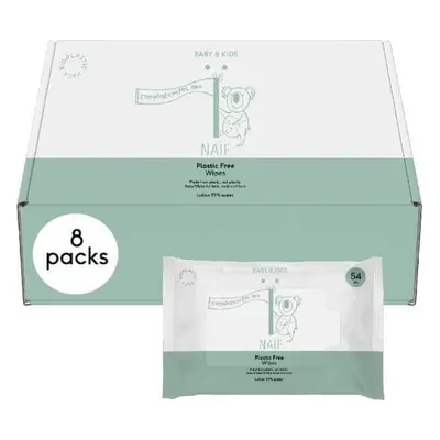 NAÏF Lingettes humides pour bébés et enfants 1×8x54 pcs, lingettes humides pour bébés