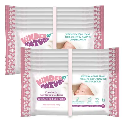 Kinder by Nature, lingettes humides pour bébés et enfants, 12 x 56 pièces